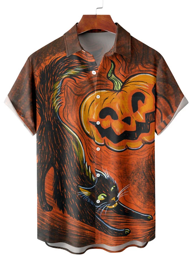 Casual Vacation Print Men'S Short-Sleeved Shirt