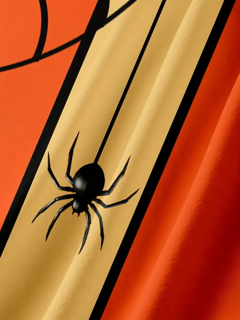 Men's Retro Halloween Fashion Short Sleeve Shirt