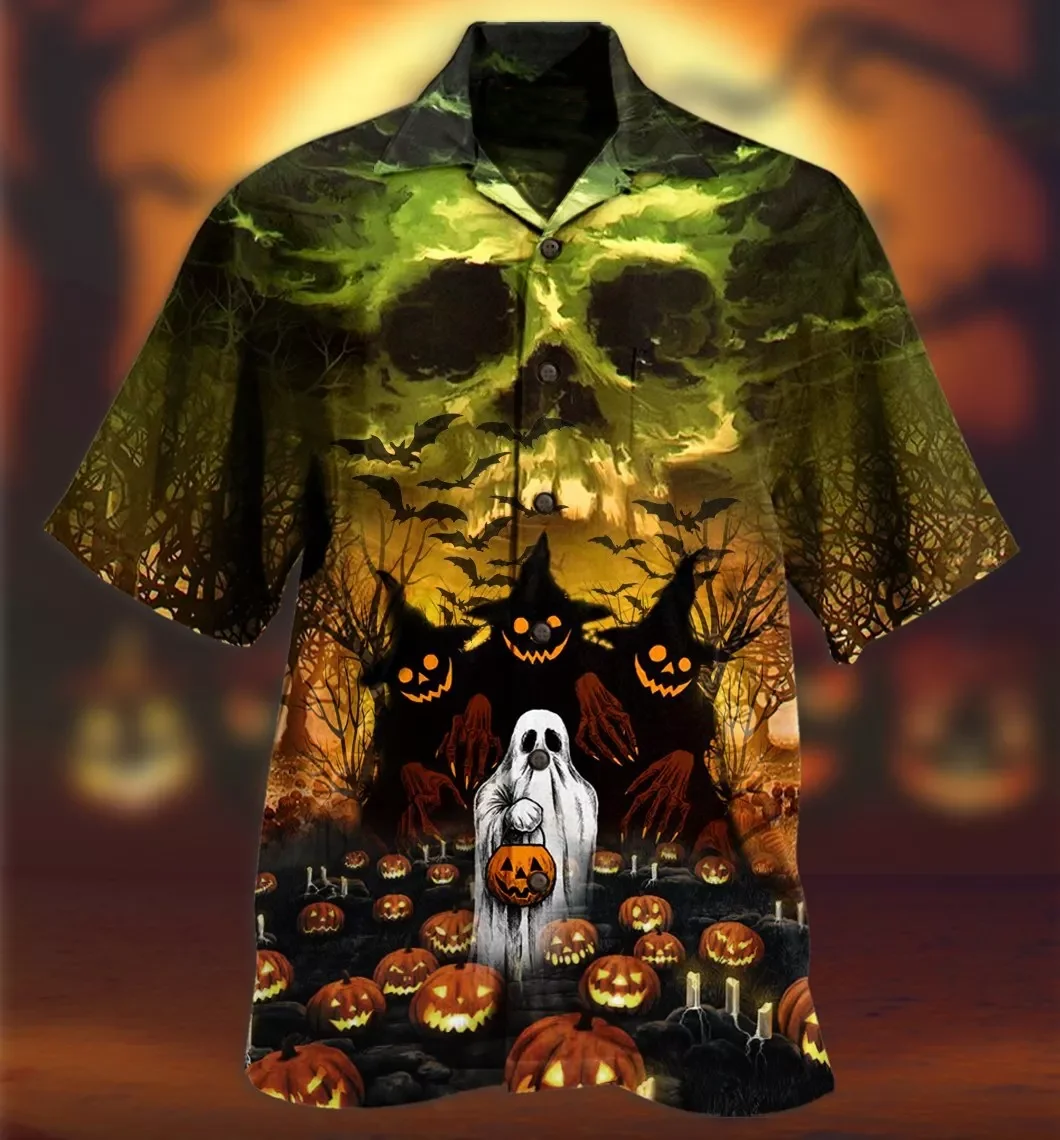 Men's Halloween Fun Horror Lapel Shirt