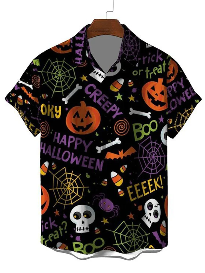 Casual Vacation Print Men'S Short-Sleeved Shirt