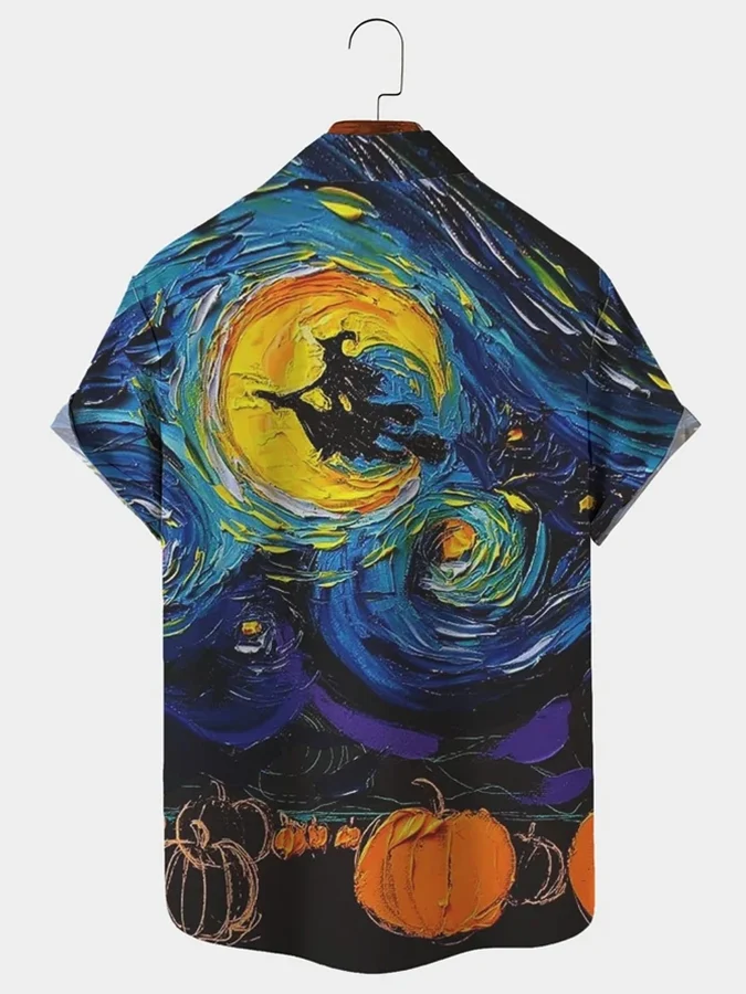 Halloween Print Men'S Shirt