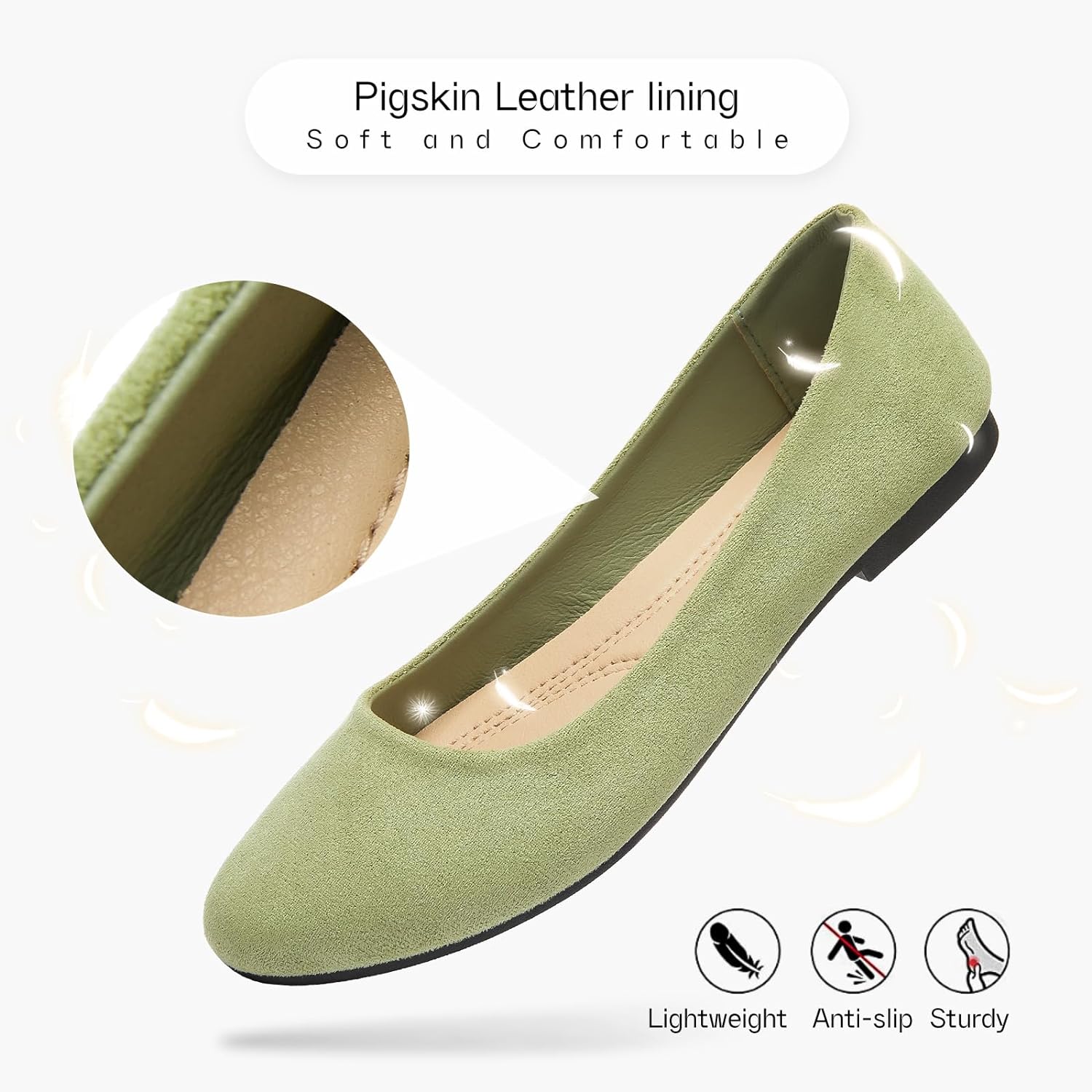 Flats for Women Round Toe Flat Shoes Dressy Black Ballet Flats Comfortable Womens Dress Shoes Ballerina Flats for Work