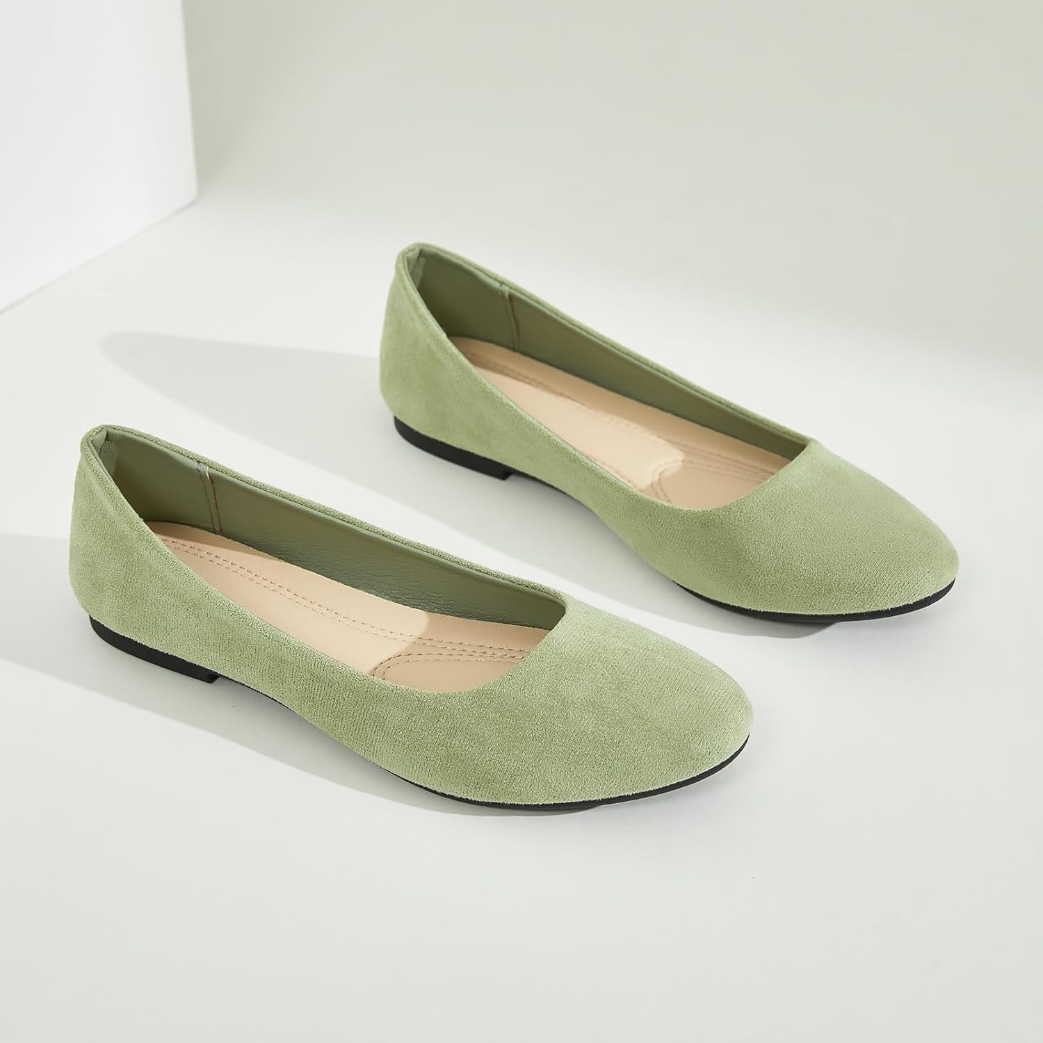 Flats for Women Round Toe Flat Shoes Dressy Black Ballet Flats Comfortable Womens Dress Shoes Ballerina Flats for Work