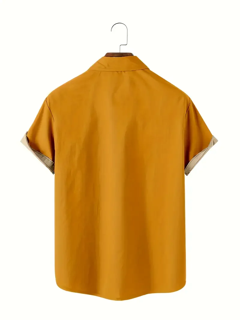 Men's Retro Halloween Fashion Short Sleeve Shirt