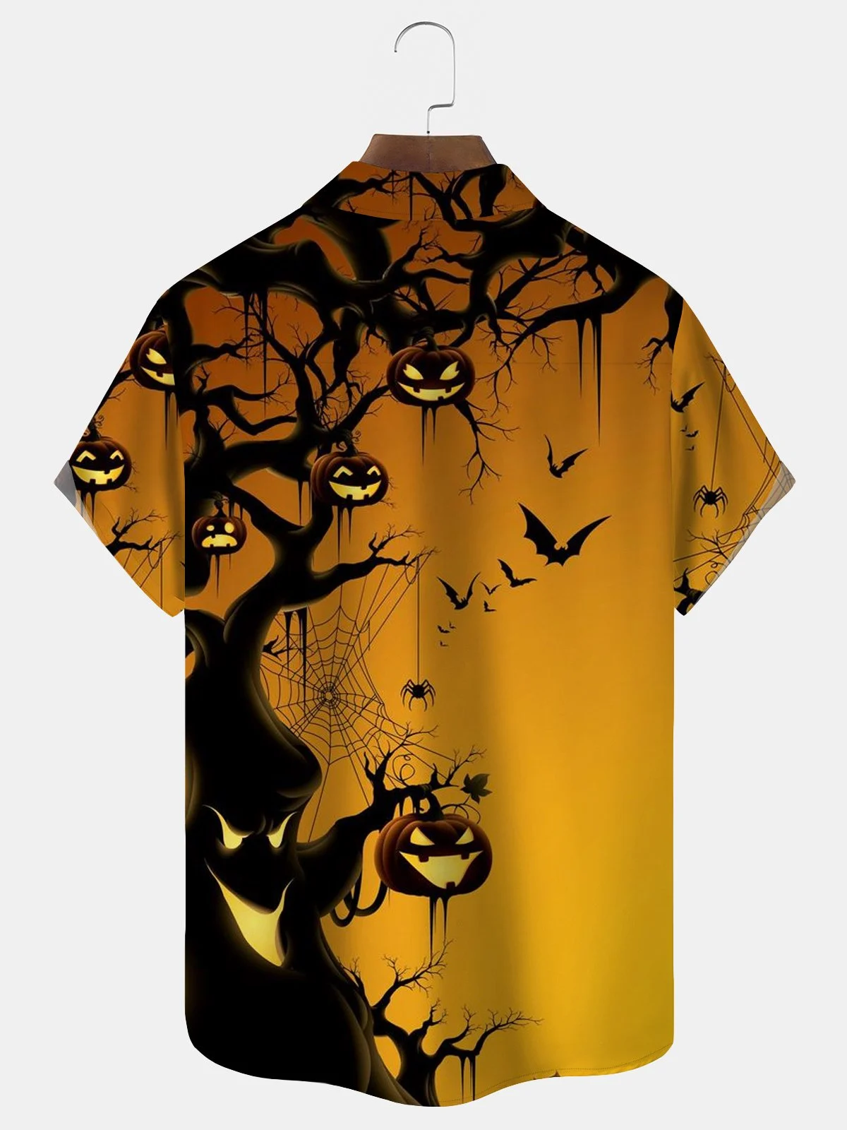 Men's Retro Halloween Fashion Short Sleeve Shirt