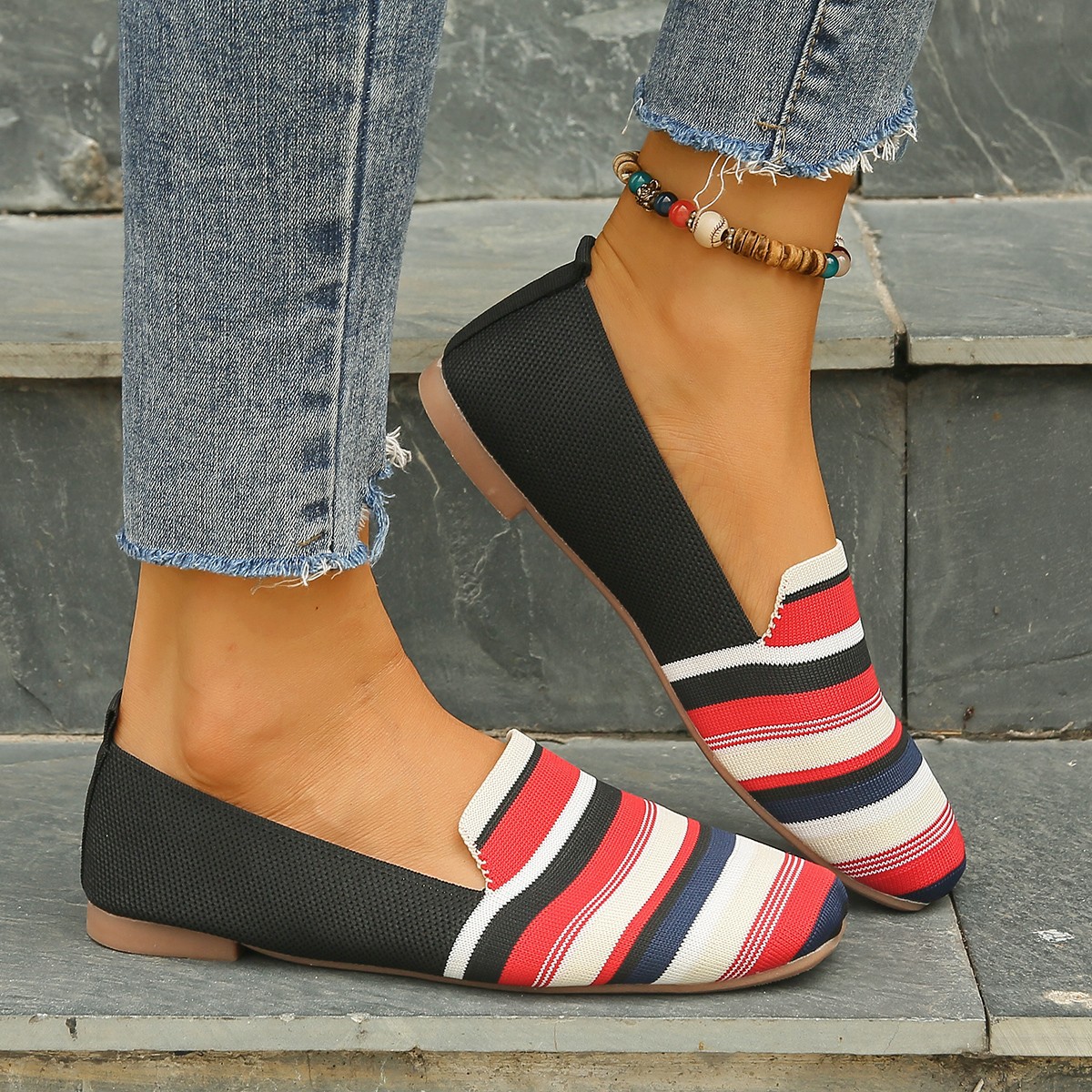 🔥Last Day 49% OFF -Women Breathable Square Toe Loafers, Fashion Outdoor Flats