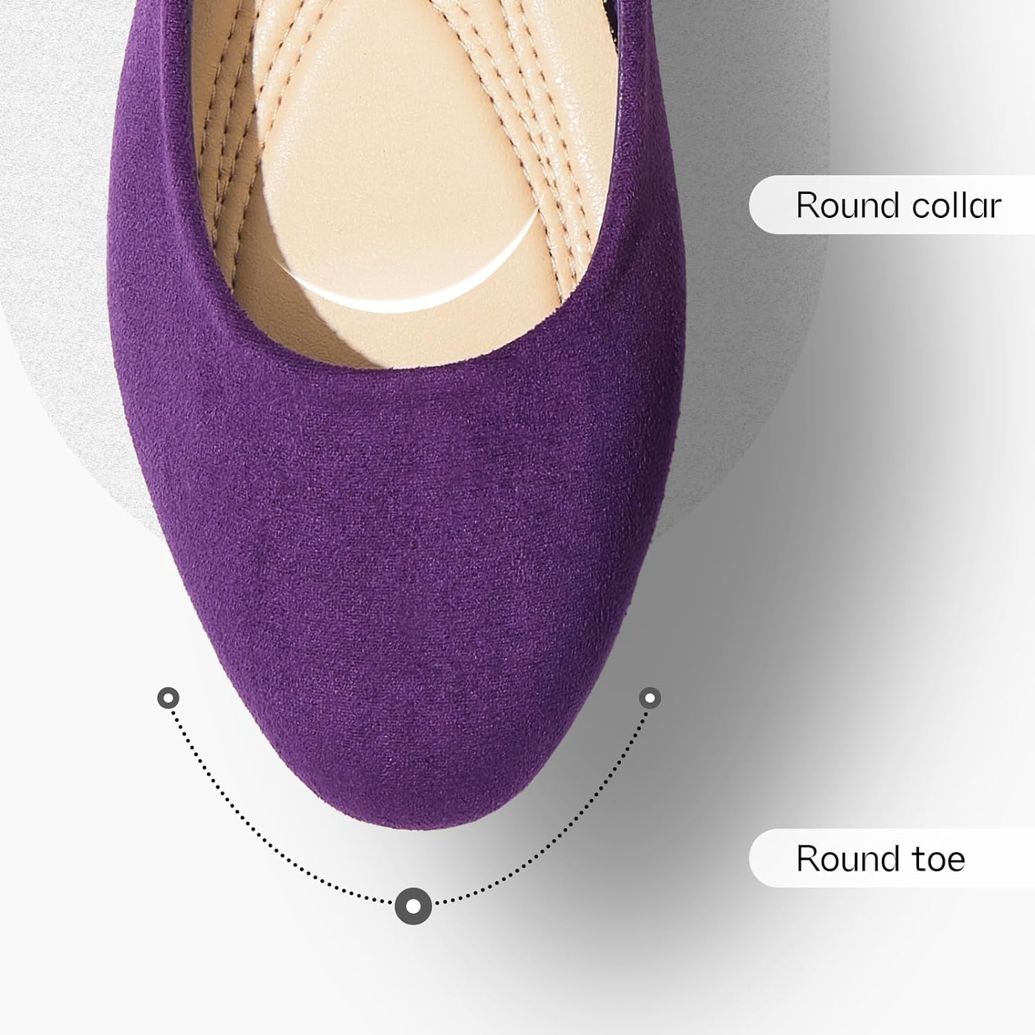 Flats for Women Round Toe Flat Shoes Dressy Black Ballet Flats Comfortable Womens Dress Shoes Ballerina Flats for Work