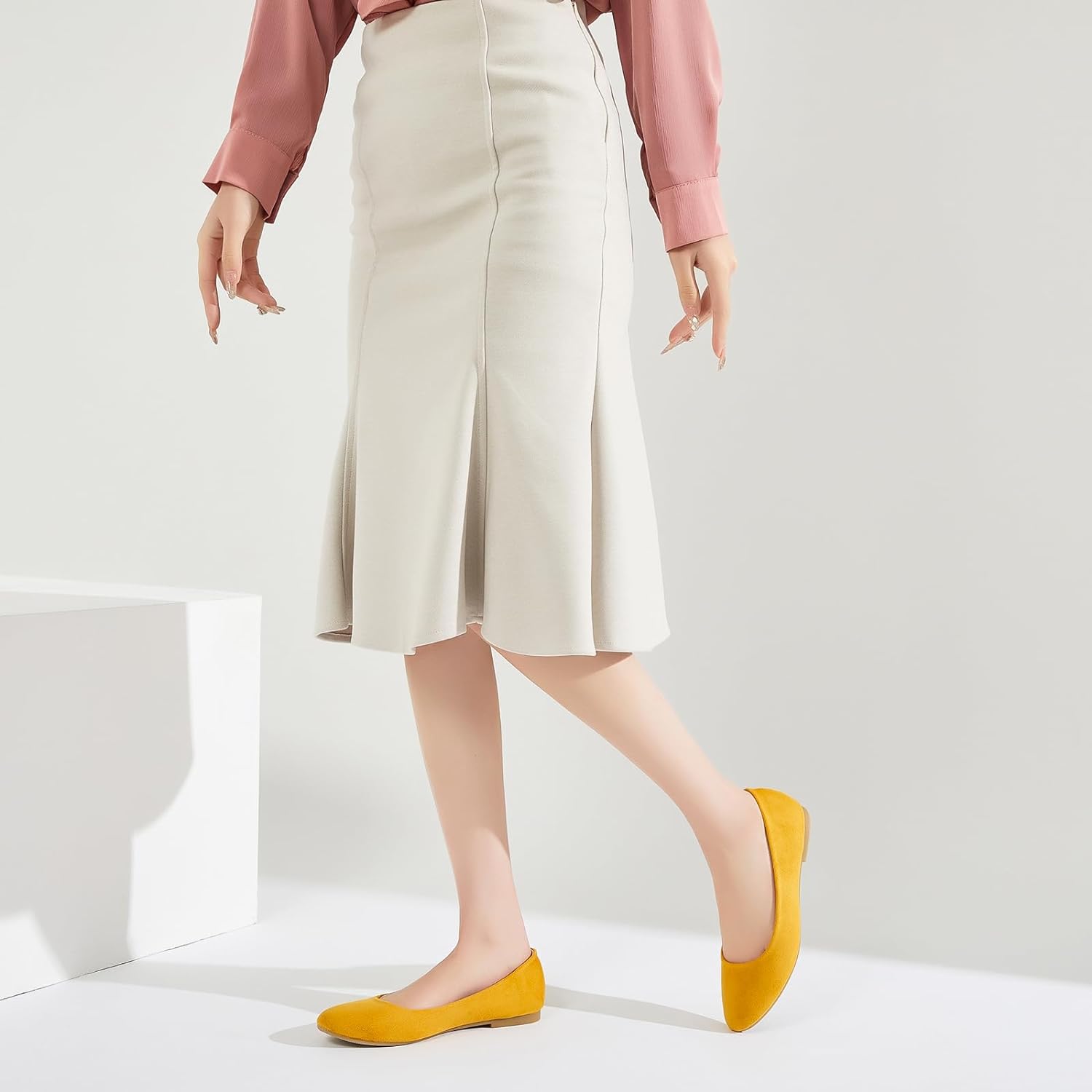 Flats for Women Round Toe Flat Shoes Dressy Black Ballet Flats Comfortable Womens Dress Shoes Ballerina Flats for Work