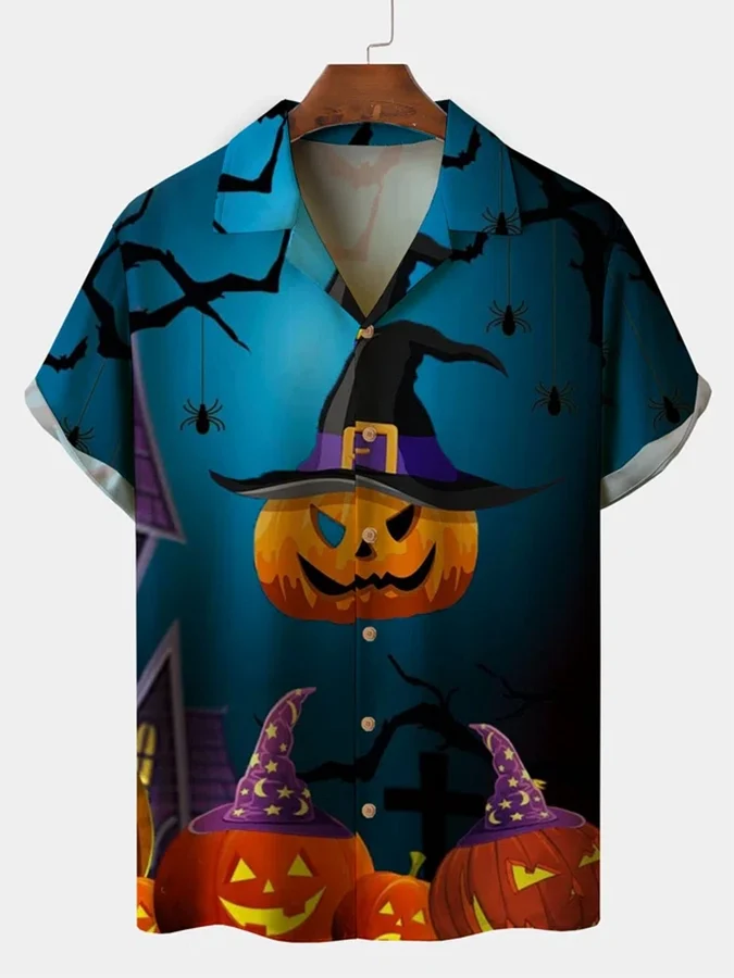 Halloween Print Men'S Shirt