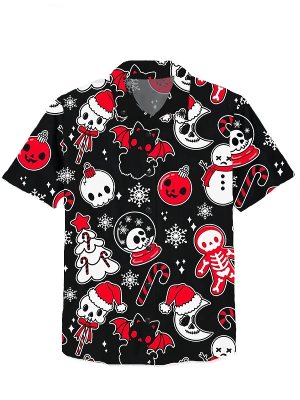 Western Vintage Cowboy Christmas 100% Cotton Short Sleeve Shirt