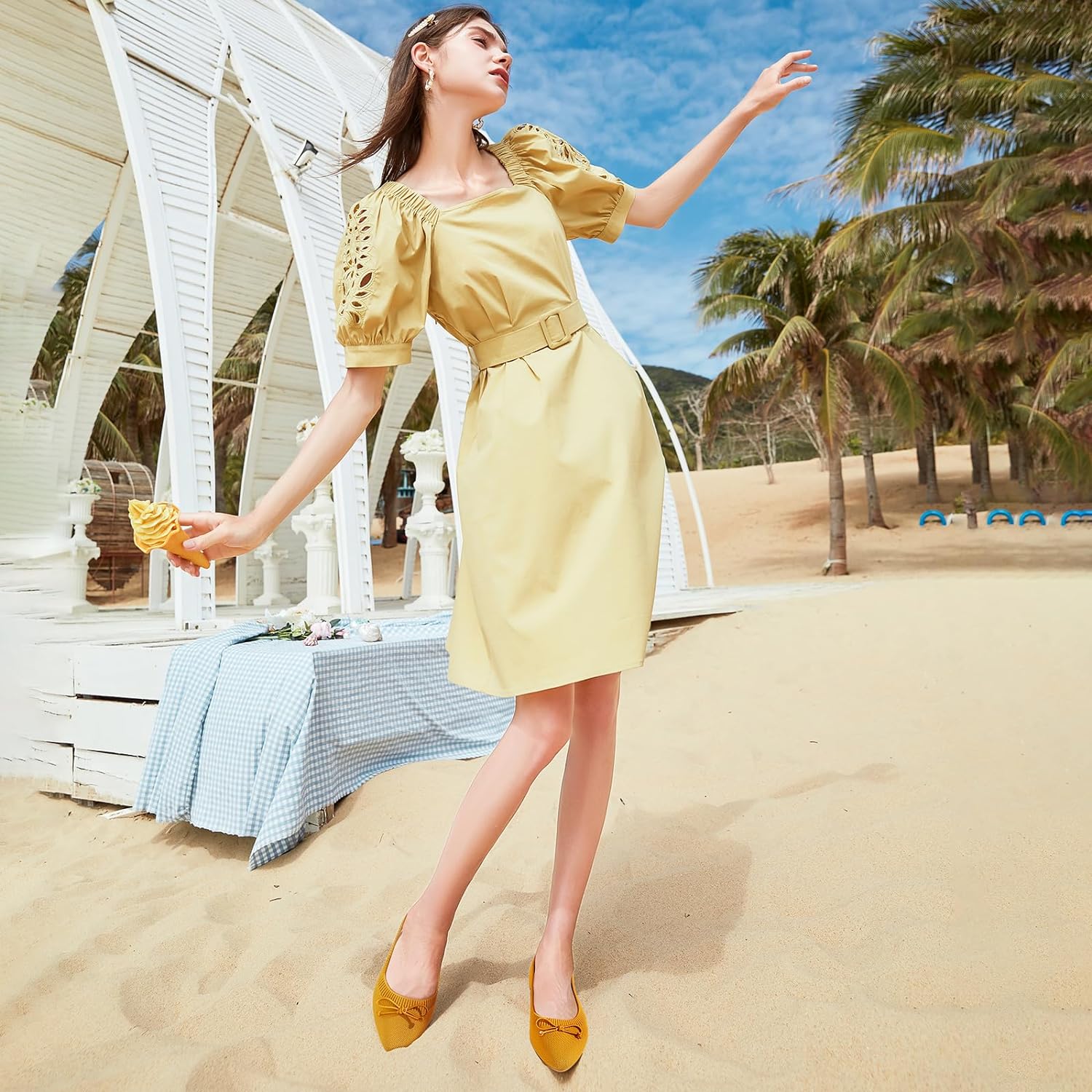 Women's Flats Black Flats Shoes Pointed Toe Ballet Flats Comfortable Bow Girls Flats Dressy