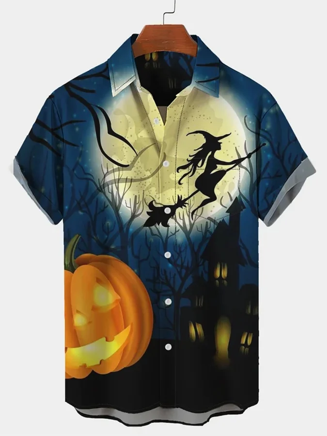 Halloween Print Men'S Shirt
