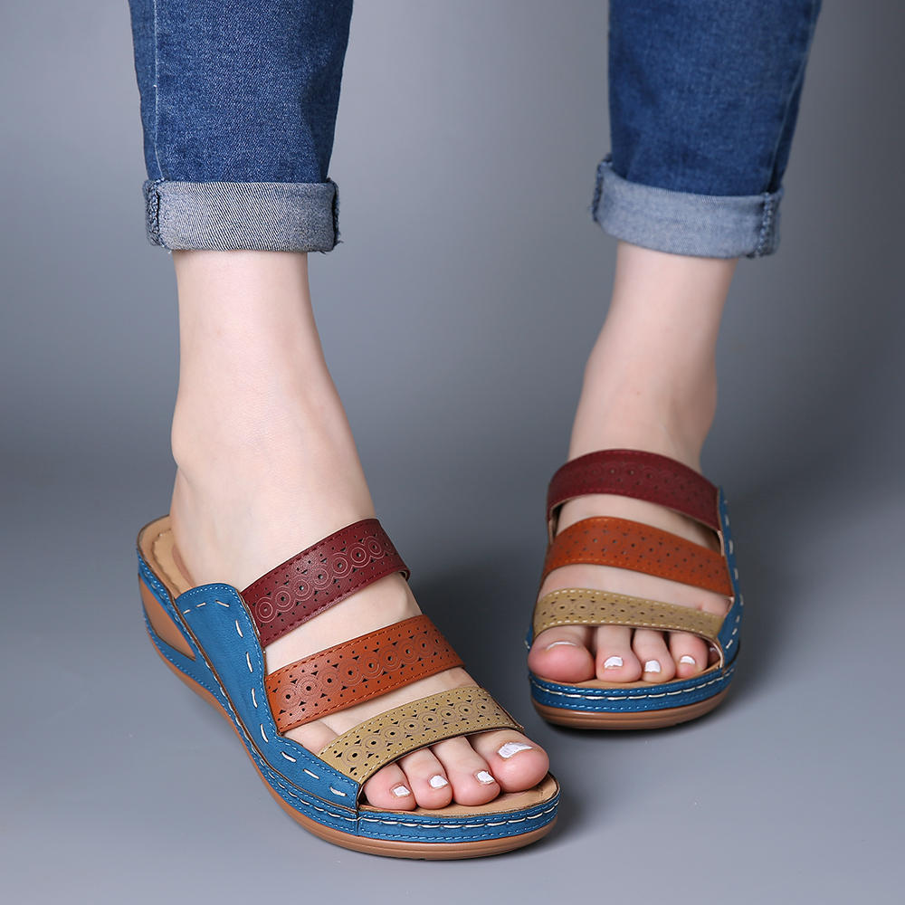 Casual Roman Hollow Sandals Cross Toe Baring Sandal