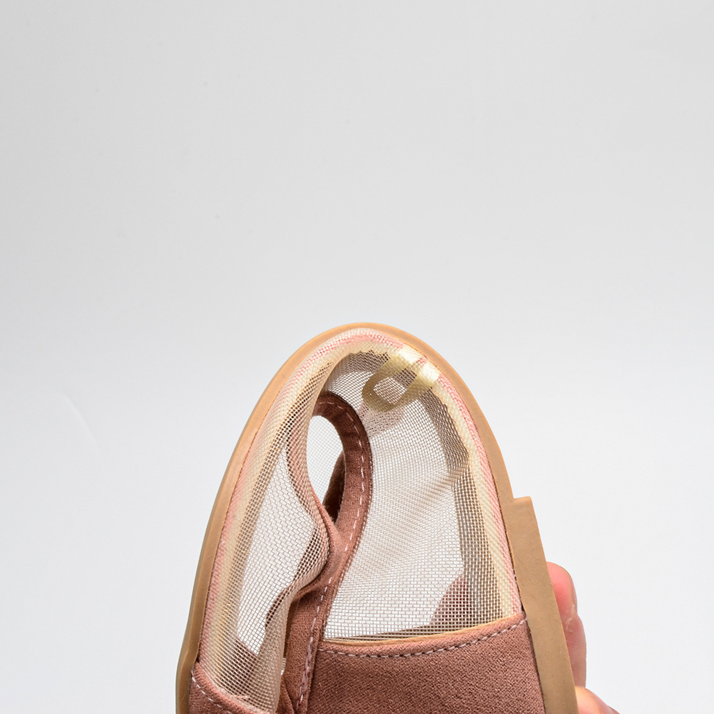 Pointed Mesh Stitching Flat Shoes for Women