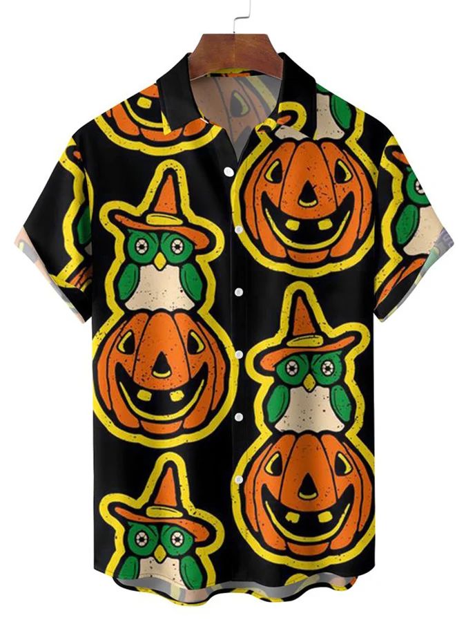 Casual Vacation Print Men'S Short-Sleeved Shirt