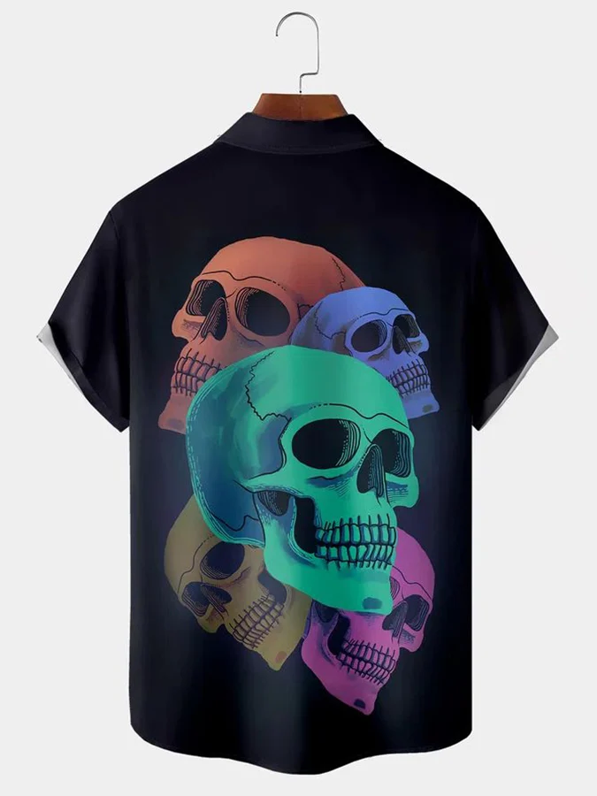 Men'S Printed Design Sense Fashion Casual Loose All-Match Shirt