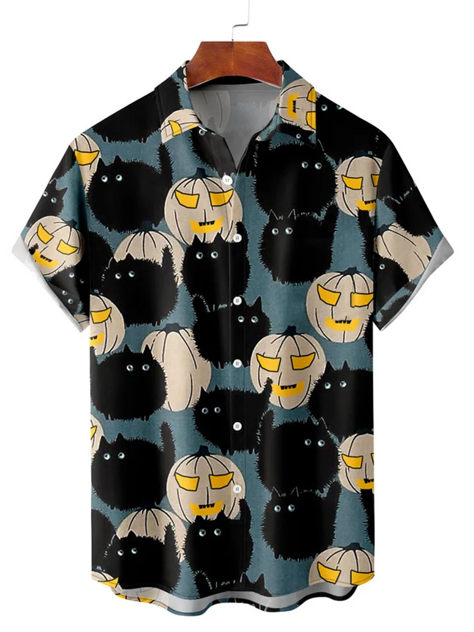 Casual Vacation Print Men'S Short-Sleeved Shirt