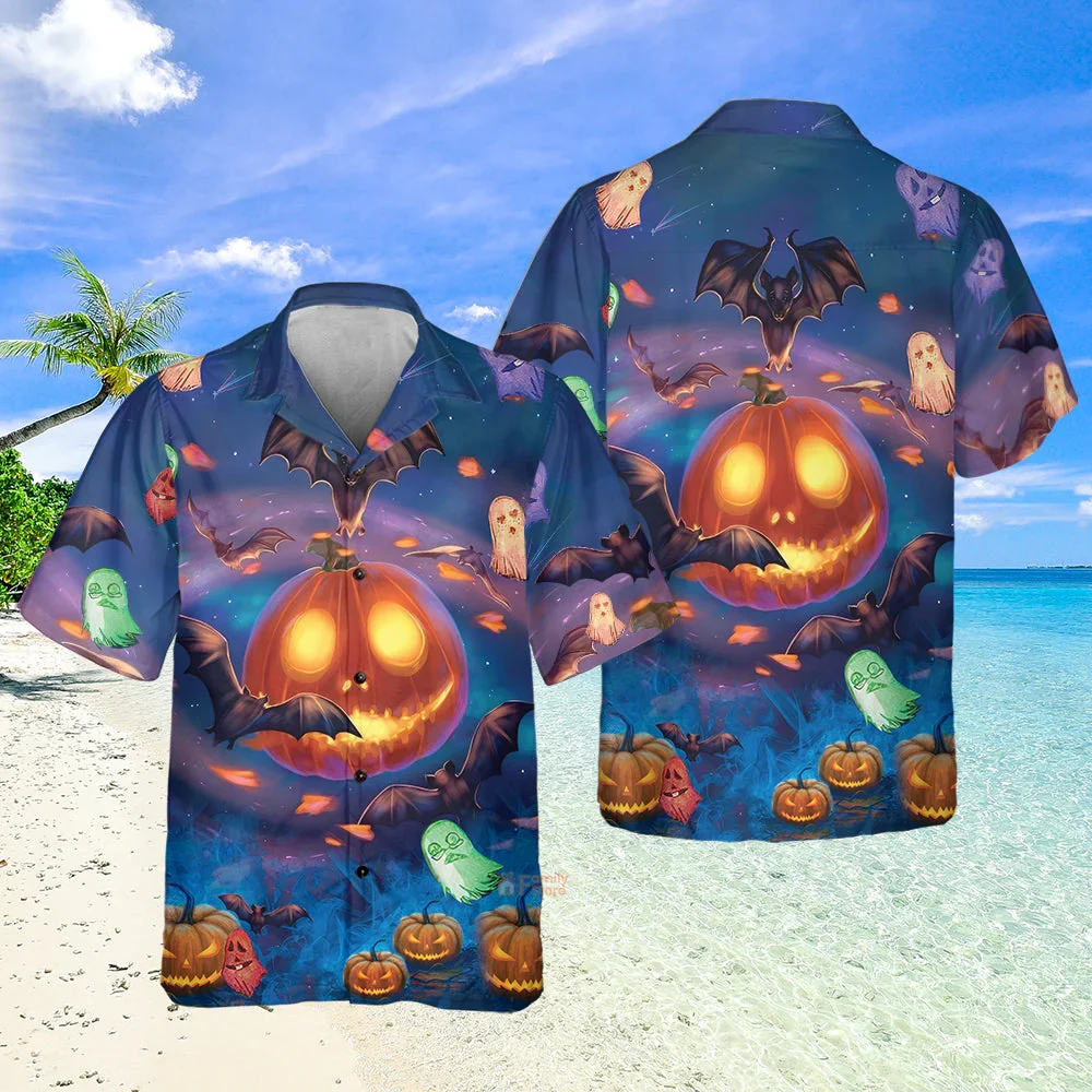 Men's Halloween Fun Horror Lapel Shirt
