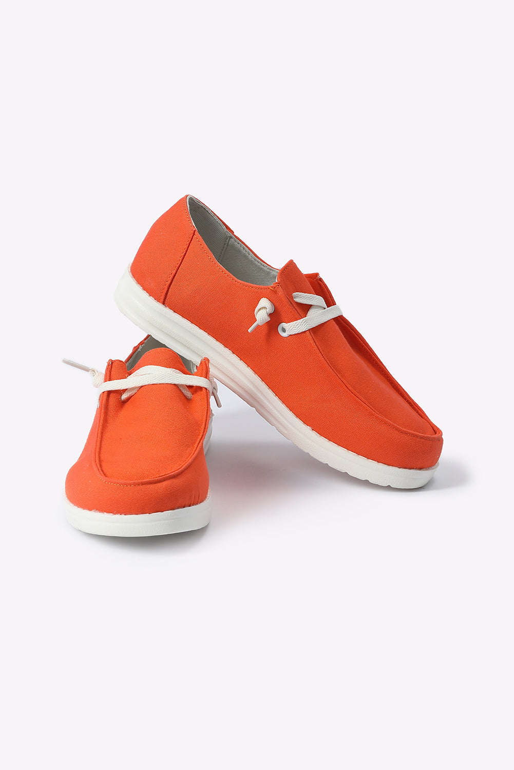 Orange Casual Flat Shoes