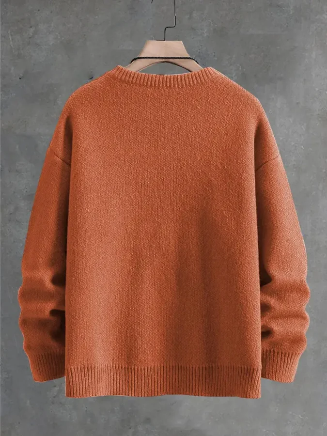 Halloween Carnival Pumpkin Grim Reaper Back From The Grave Art Print Knit Pullover Sweater