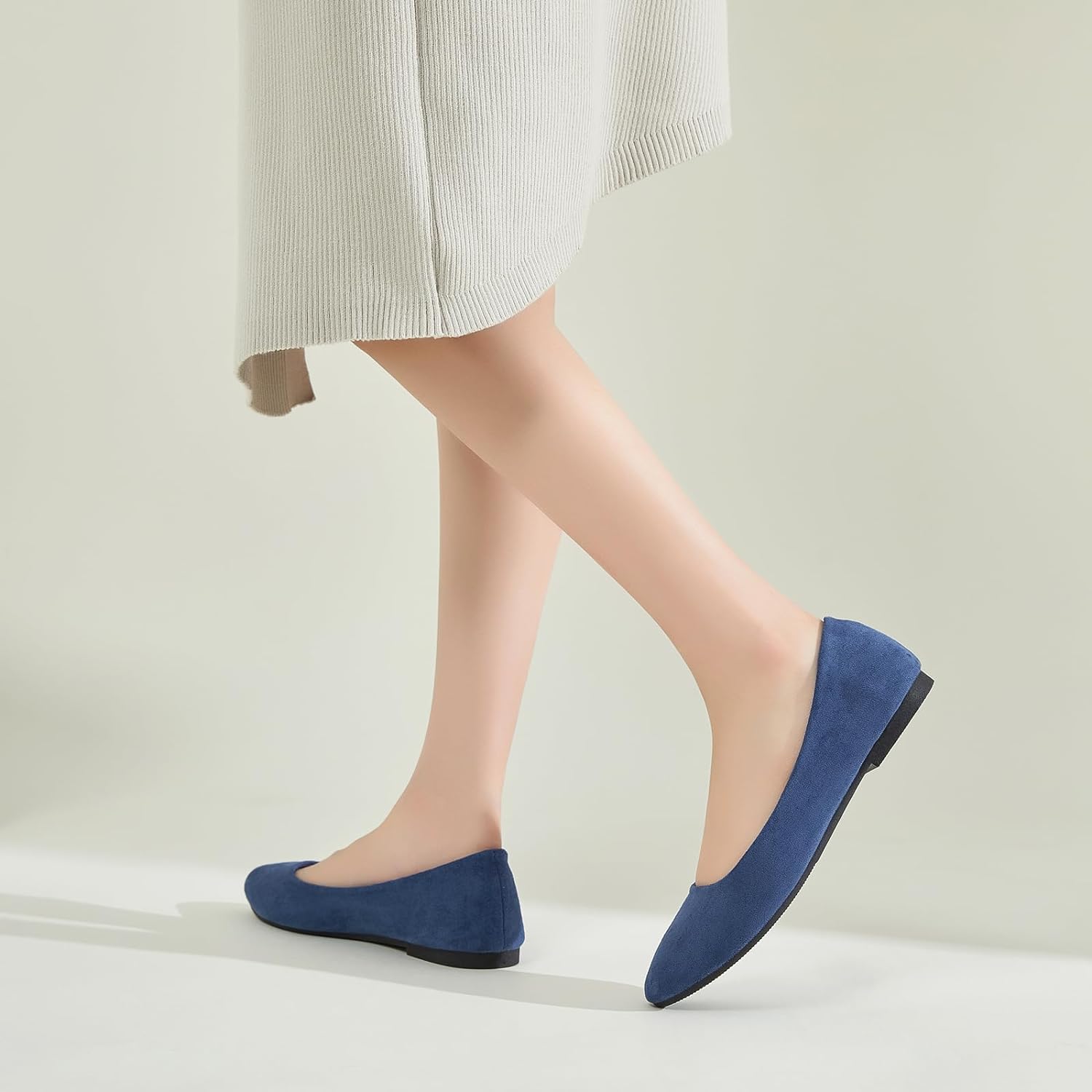 Flats for Women Round Toe Flat Shoes Dressy Black Ballet Flats Comfortable Womens Dress Shoes Ballerina Flats for Work