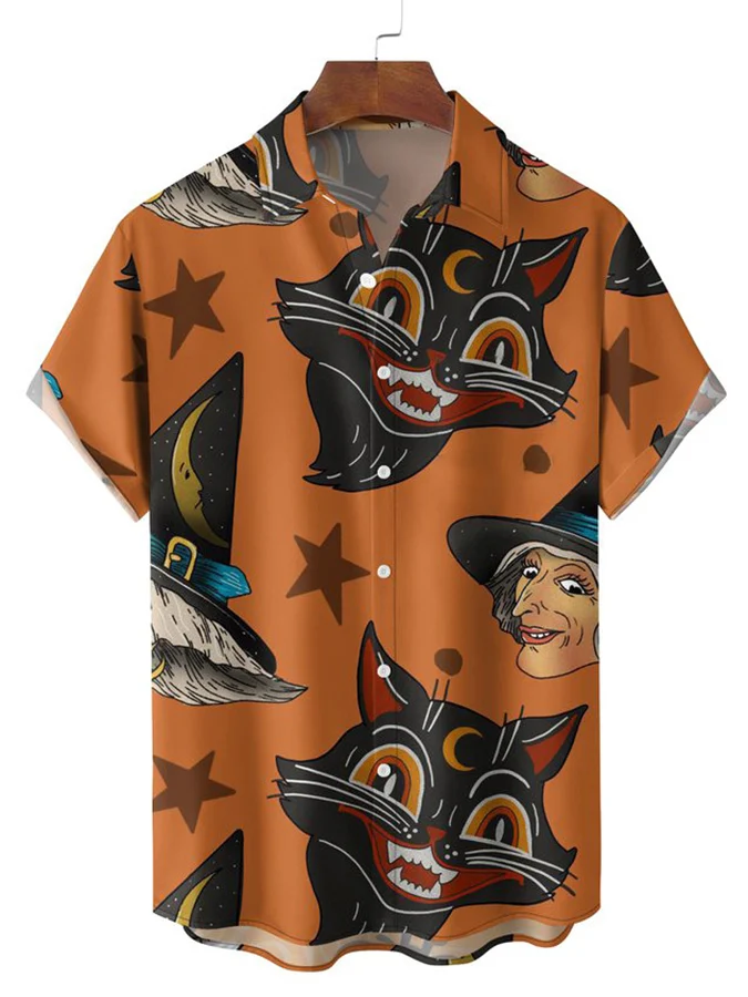 Casual Vacation Print Men'S Short-Sleeved Shirt