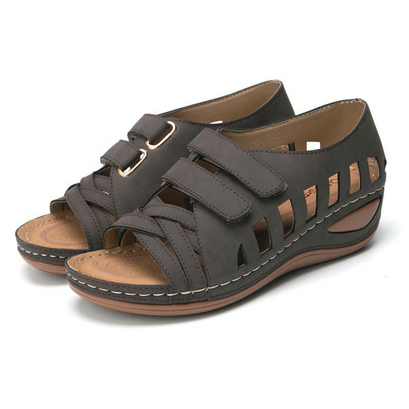 Hollow Velcro Sandals